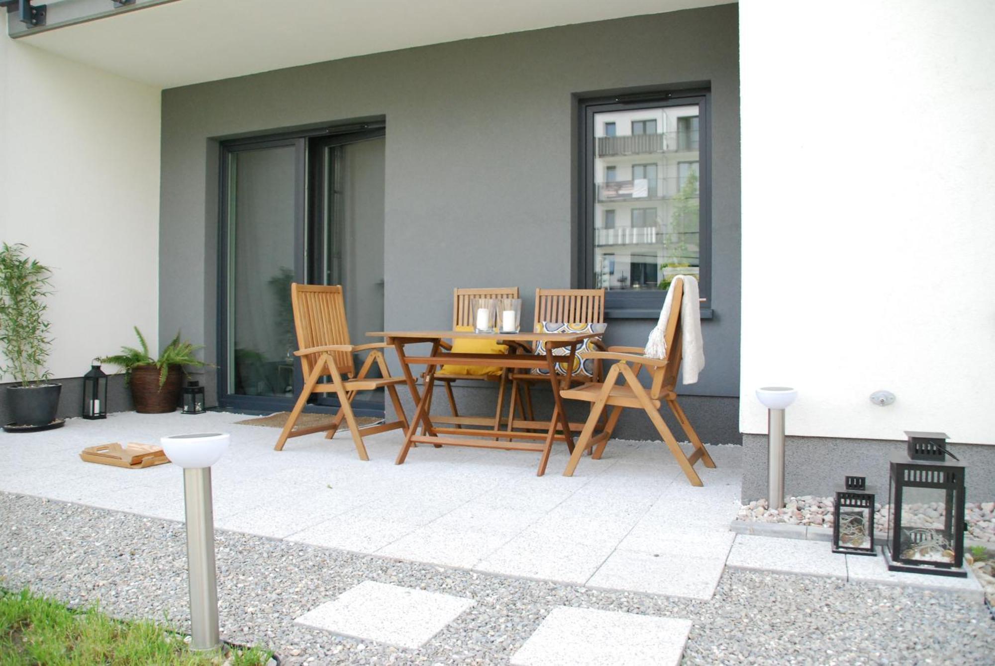 Relax&Comfort New Waw 50 Sqm With Terrace, Garden, Free Parking And Ac Varsó Kültér fotó