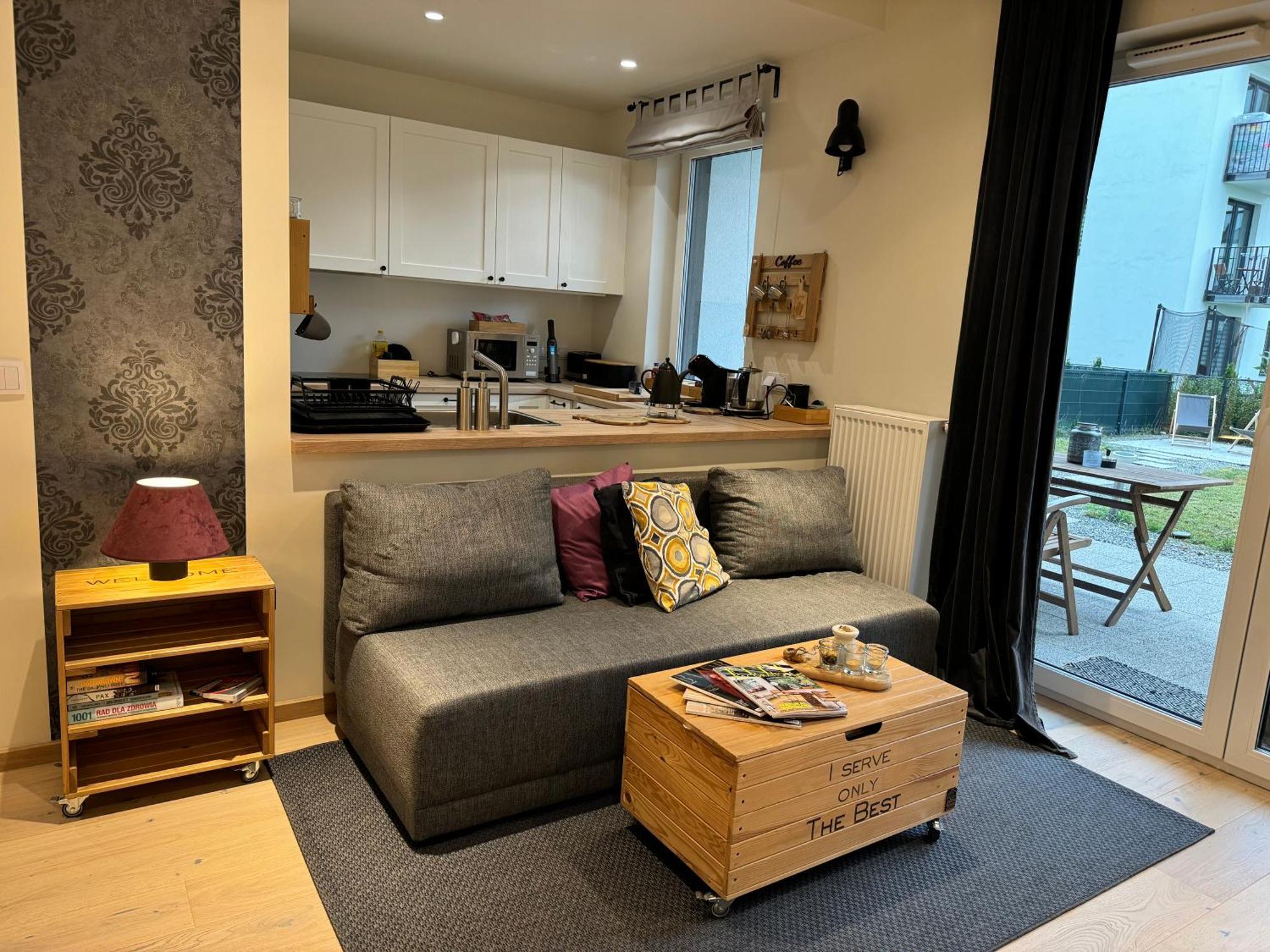 Relax&Comfort New Waw 50 Sqm With Terrace, Garden, Free Parking And Ac Varsó Kültér fotó